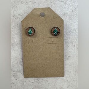 Wood Tree Earrings
